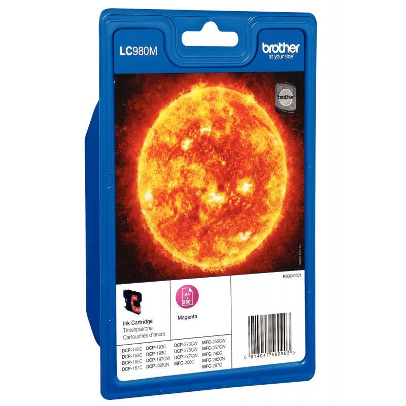 Image de  Brother SOLEIL cartouche jet d''encre magenta authentique (LC980M) 