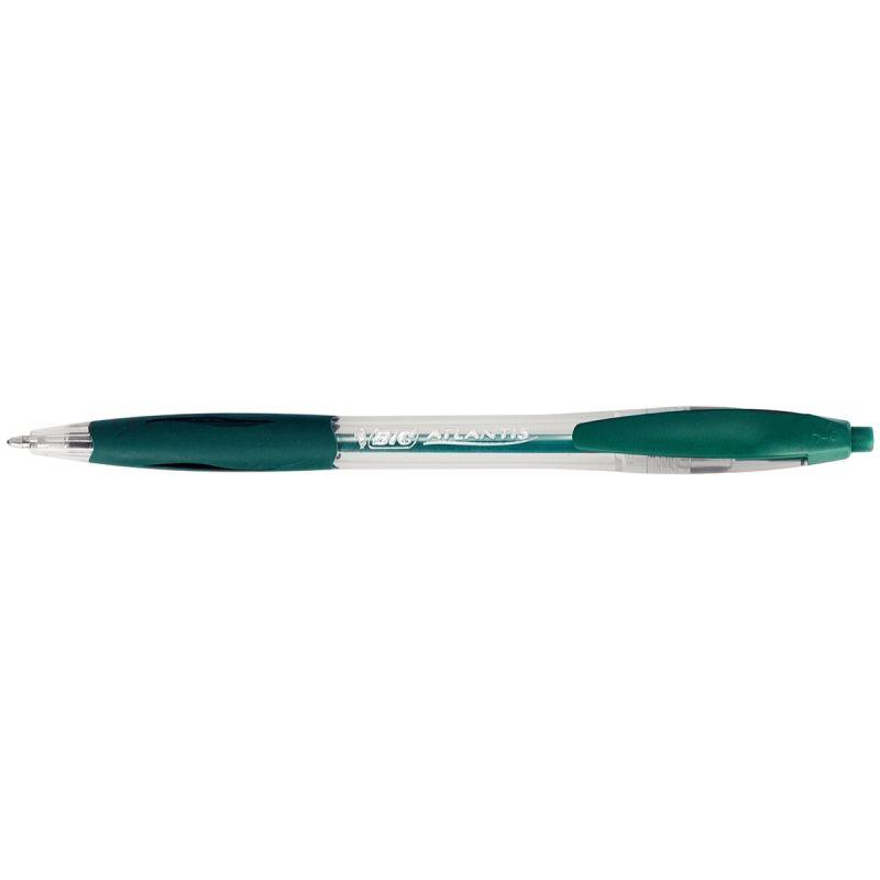 Image de  Stylo bille Atlantis rétractable vert 
