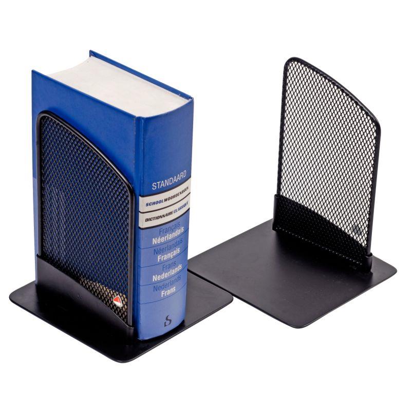 Image de  Lot de 2 serre-livres MESH en métal noir 