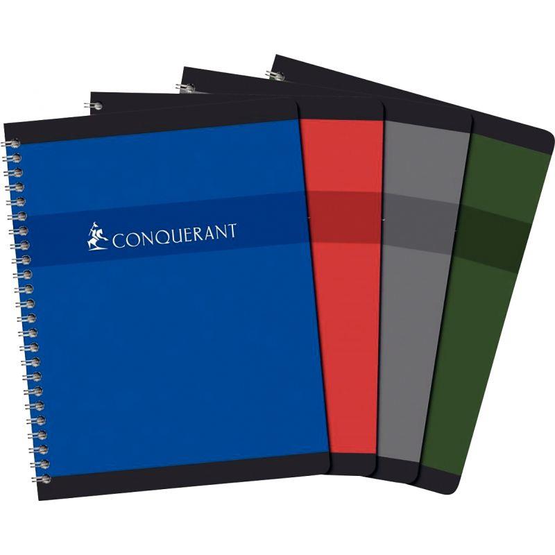 Image de  Cahier à reliure intégrale 100 pages CONQUERANT, format 17x22 cm, quadrillé 5x5, papier 70g 