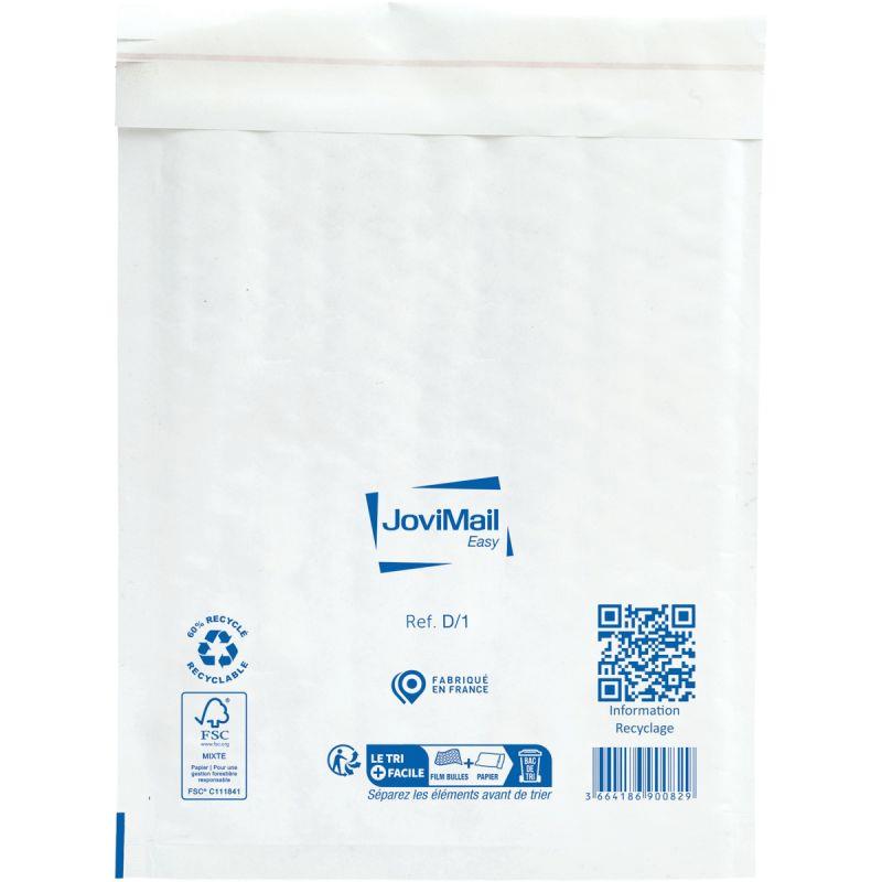 Image de  Carton de 100 pochettes blanches bulles d''air 180x260mm 