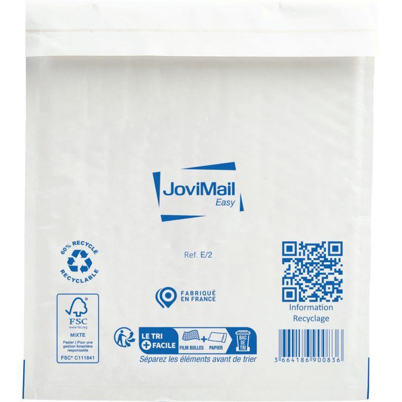 Image de  Carton de 100 pochettes blanches bulles d''air 220x260mm 