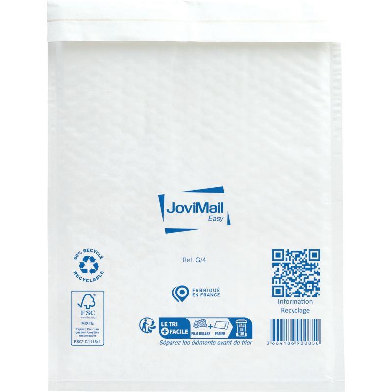 Image de  Carton de 50 pochettes blanches bulles d''air 240x330mm 