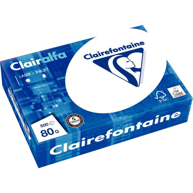 Image de  Ramette de 500 feuilles format A5 80g blanc CLAIRALFA 