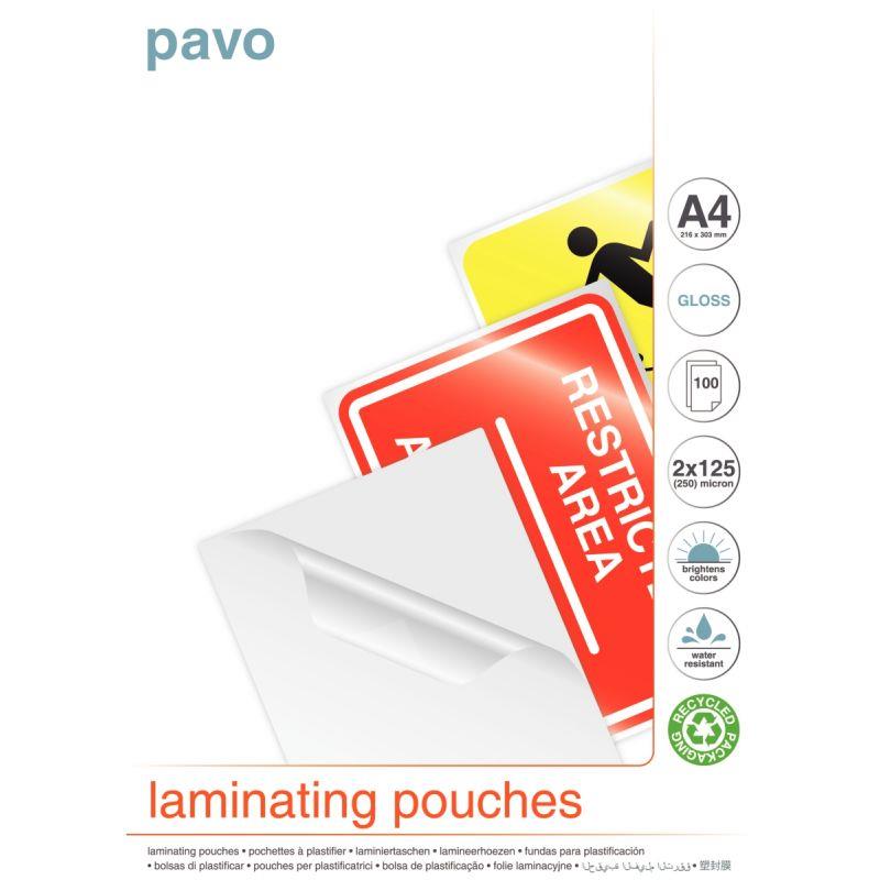 Image de  Boîte de 100 pochettes de plastification A4 125 microns 