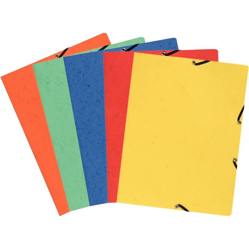 Image de  Carton de 50 chemises sans rabat à élastiques en carte lustrée, coloris assortis 