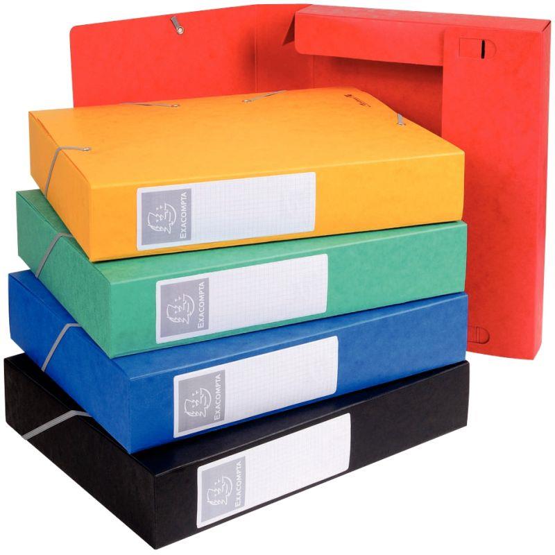 Image de  Carton de 10 boîtes de classement en carte lustrée CARTOBOX dos 6 cm, coloris assortis 