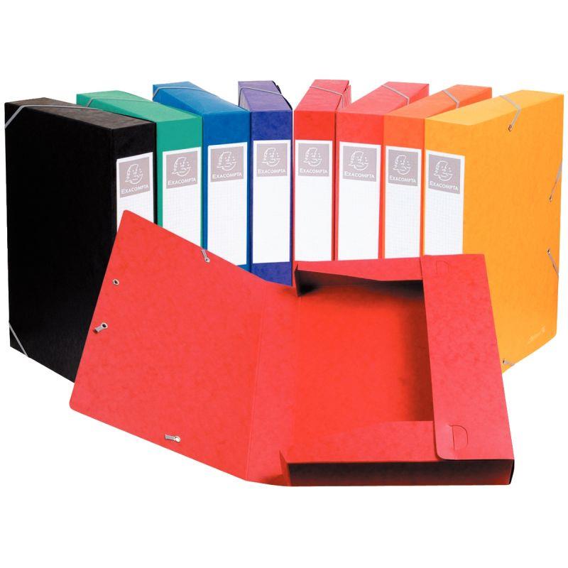 Image de  Carton de 10 boîtes de classement en carte lustrée CARTOBOX dos 4 cm, coloris assortis 