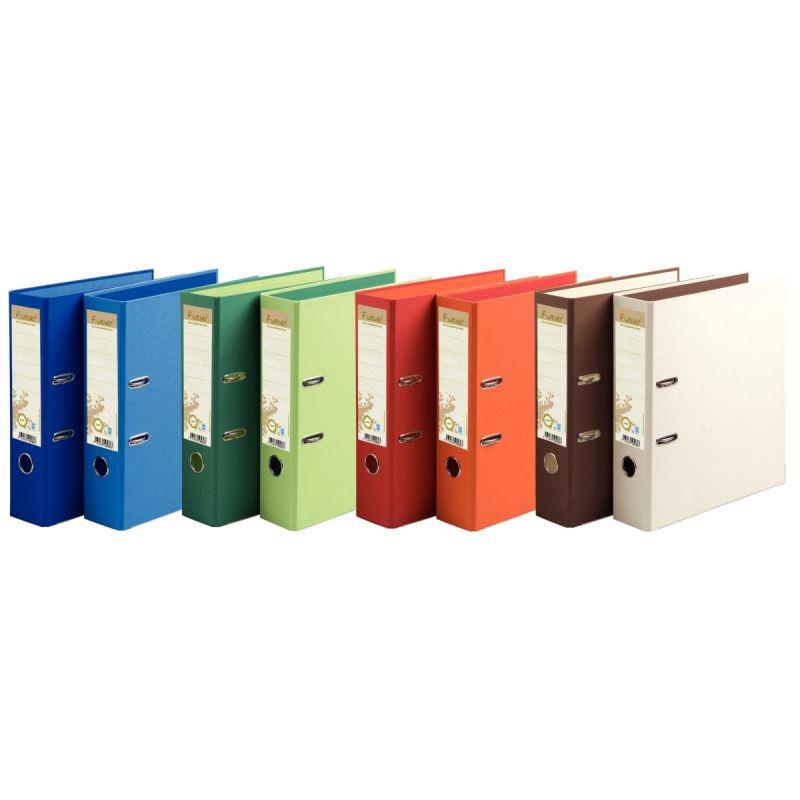Image de  Carton de 10 classeurs à levier FOREVER, dos 8 cm, coloris assortis 