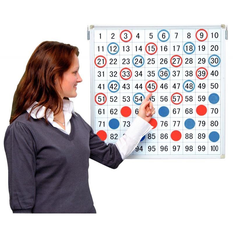 Image de  Tableau Magnétique de 1 à 100 60x60cm 