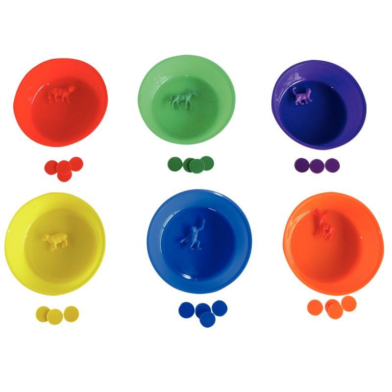Image de  Lot de 6 plateaux de tri coloris assortis 