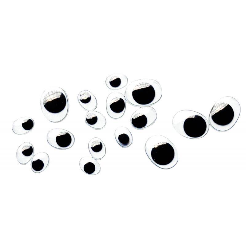Image de  Sachet de 100 yeux mobiles adhésifs ovales 