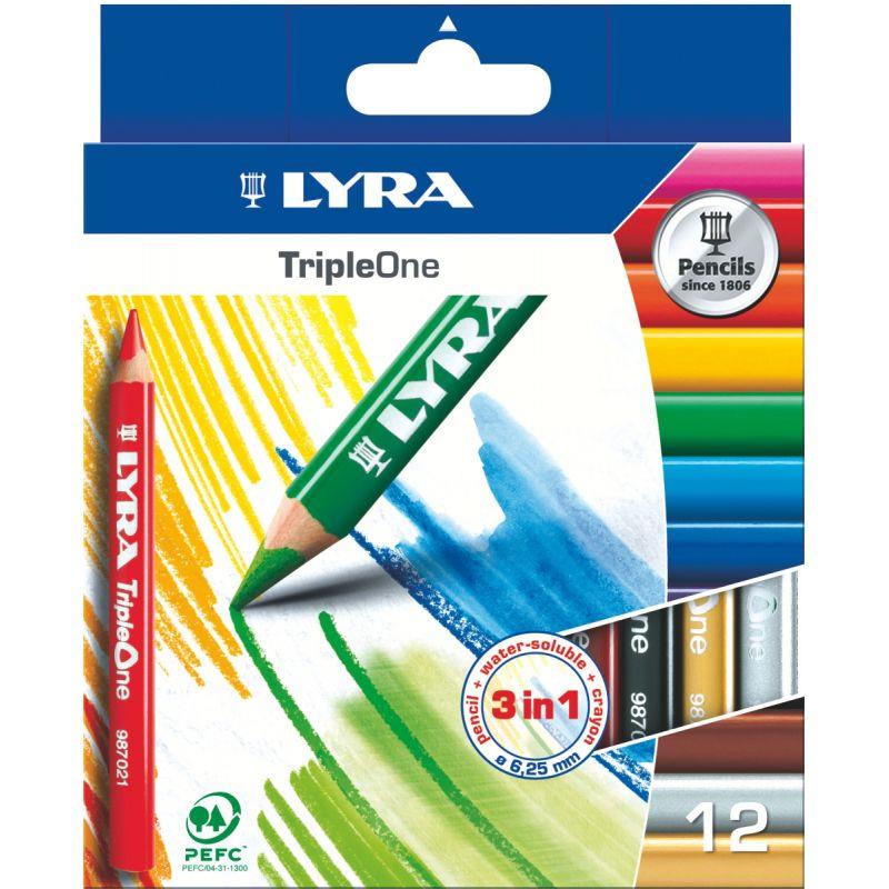 Image de  Etui de 12 crayons de couleur Triple one assortis 