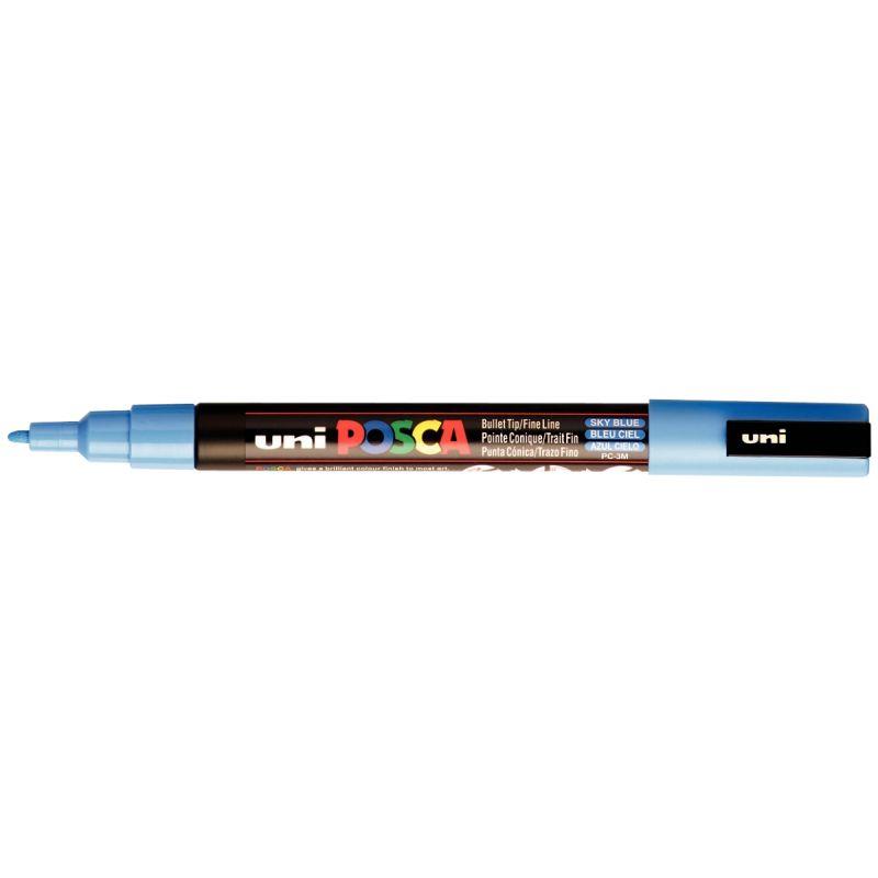 Image de  Marqueur Posca pointe fine ogive bleu clair 