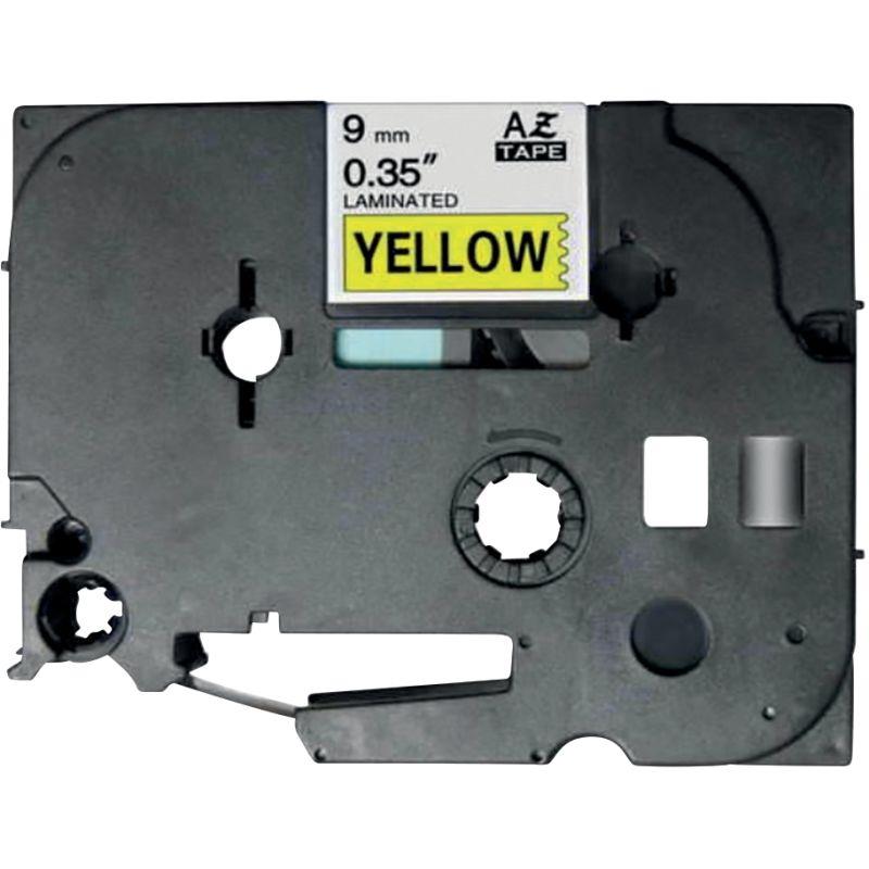 Ref. 76711, Recharge TZE noir sur jaune 9mm x 8 m  compatible, marque LAMA