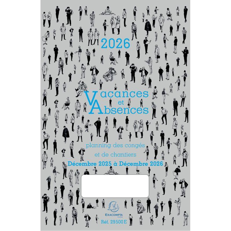 Image de  Planning vacances & absences décembre à décembre 2025/2026 