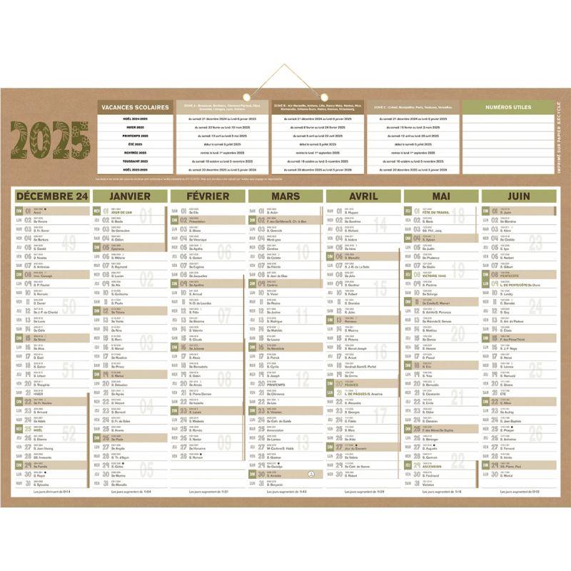Image de  Calendrier semestriel 7 mois par face Natura 40,5x55cm 