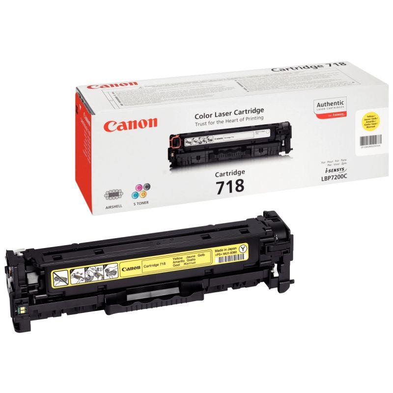 Image de  Canon 718 cartouche laser jaune authentique 