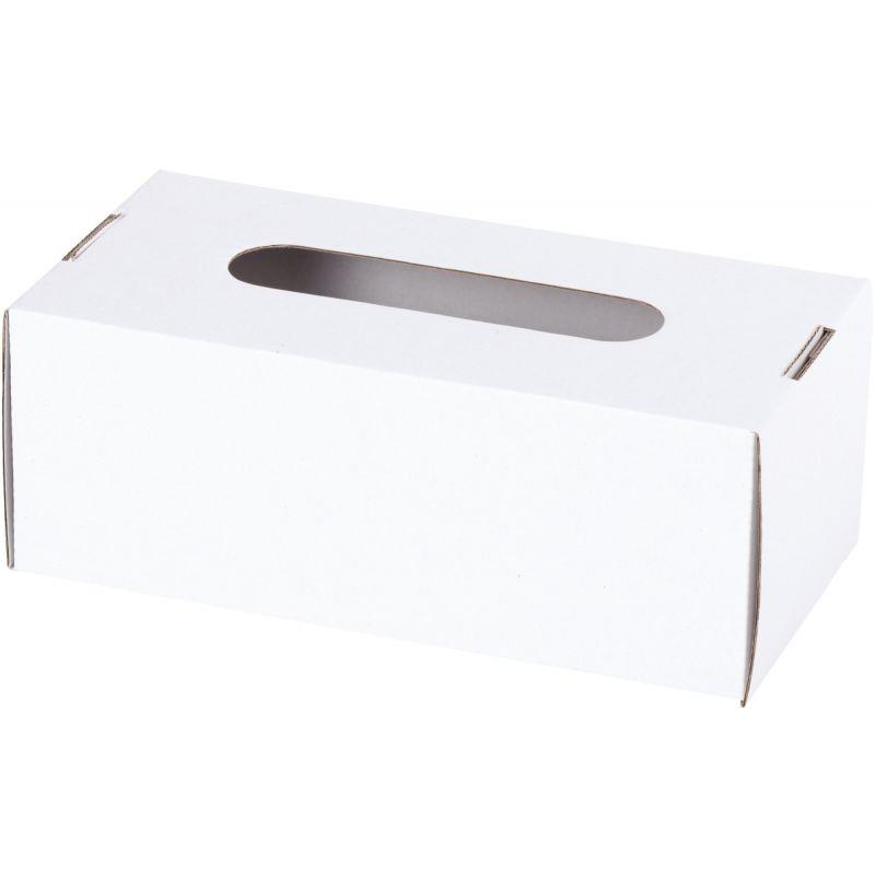 Image de  Lot de 10 boîtes à mouchoirs en carton blanc 
