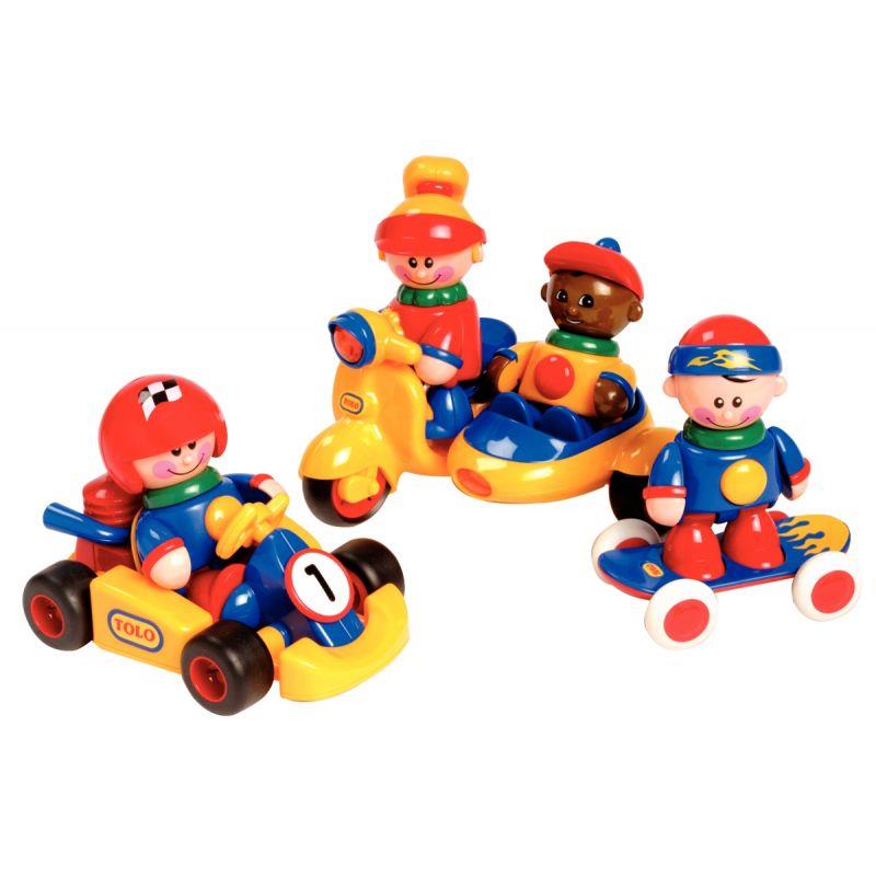Image de  Lot de 3 véhicules et 4 personnages TOLO 