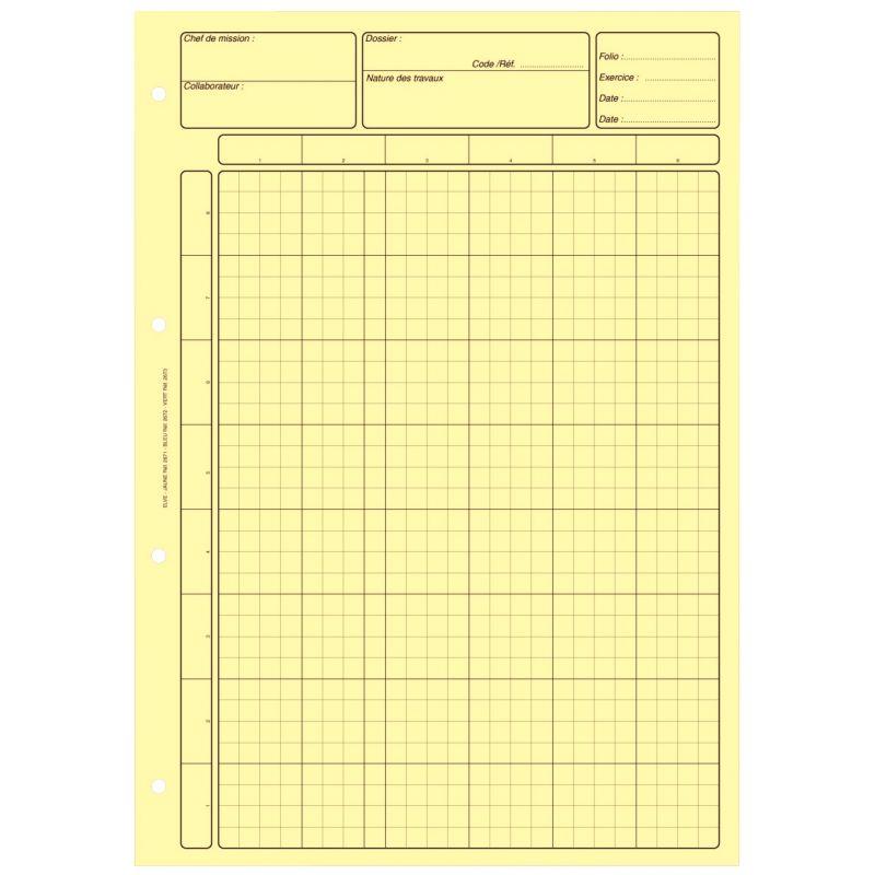 Image de  Bloc audit de 80 pages, matrice pour contrôle interne, coloris jaune 