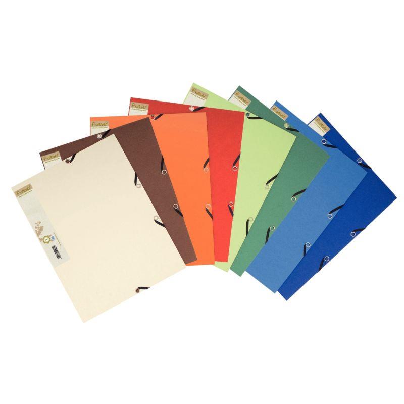 Image de  Carton de 25 chemises 3 rabats à élastiques FOREVER, coloris assortis 