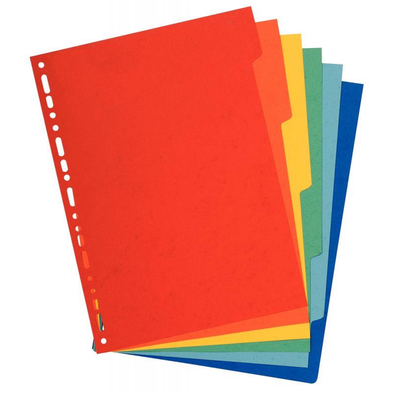 Image de  Jeu de 6 intercalaires en carte lustrée 400g, format A4 