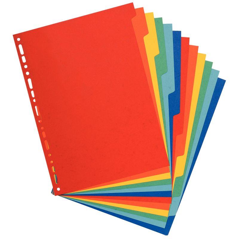 Image de  Jeu de 12 intercalaires en carte lustrée 400g, format A4 