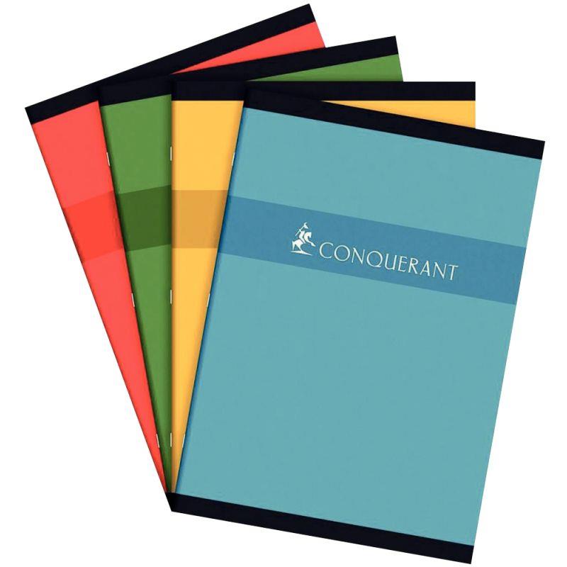 Image de  Cahier piqué 96 pages CONQUERANT, format A4, seyès, papier 70g 