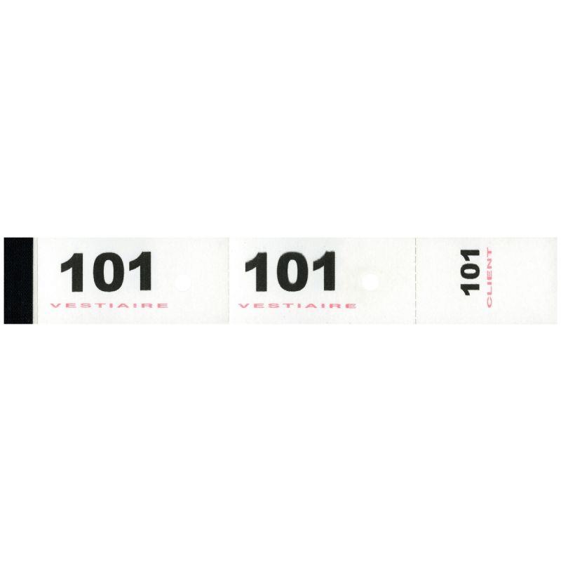 Image de  Paquet de 20 blocs vestiaire format 3 x 20 cm coloris blanc 