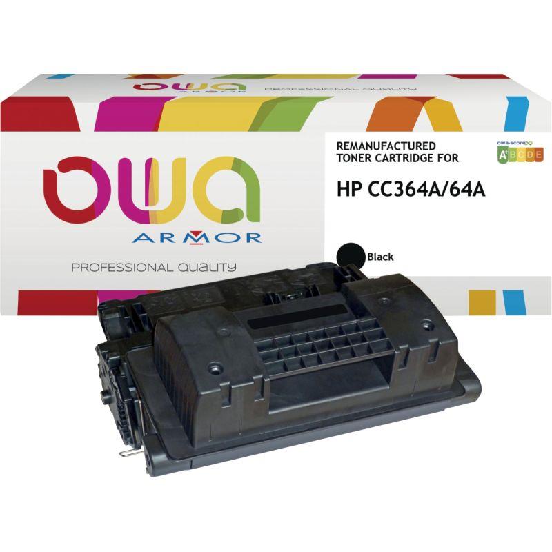 Ref. 78969, OWA Armor cartouche laser noire compatible HP 64A (CC364A), marque ARMOR