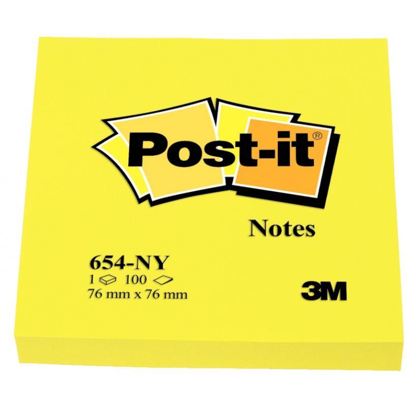 Image de  Paquet 6 blocs 100 feuilles Post-It 76 x 76 mm coloris jaune 