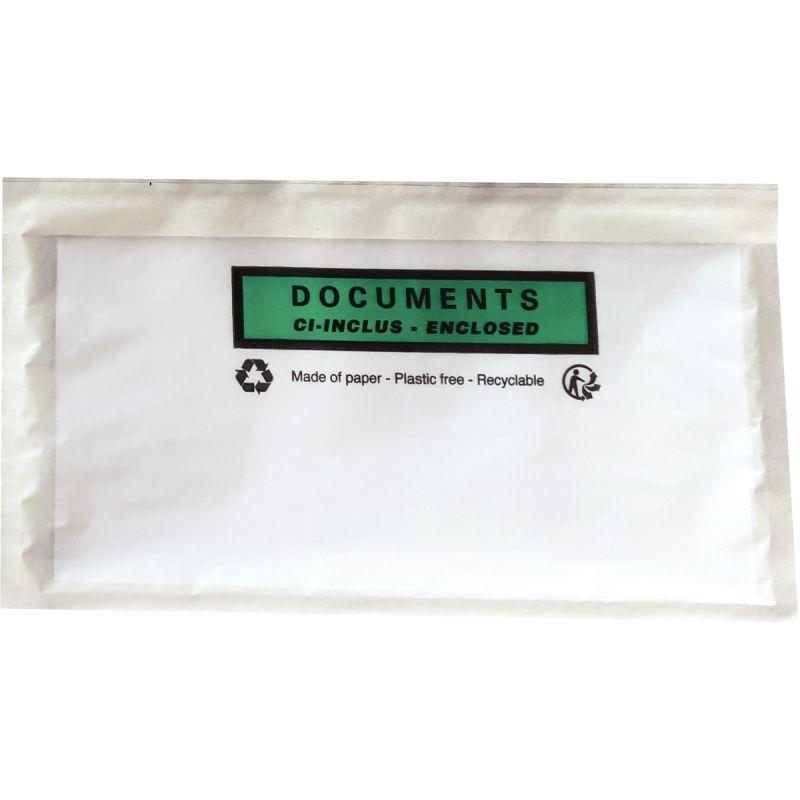 Image de  Boite de 1000 pochettes adhésives documents ci-inclus 228x120mm 