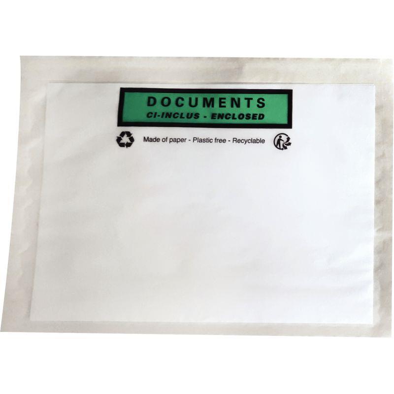 Image de  Boite de 1000 pochettes adhésives documents ci-inclus 228x162mm 
