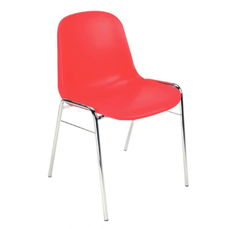 Image de  Chaise d''accueil coque Beta rouge 
