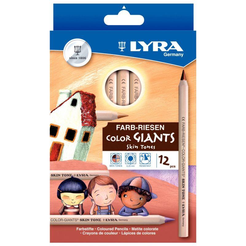 Image de  Étui de 12 crayons de couleur tons peaux 
