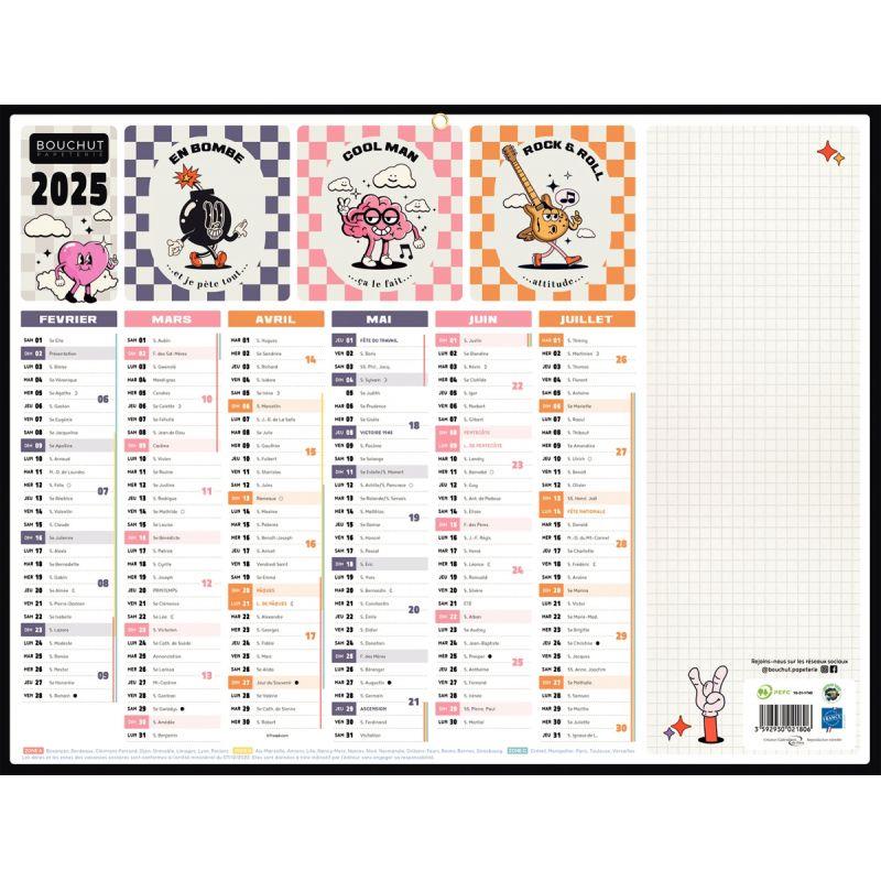 Image de  Calendrier semestriel 6 mois par face 32x42cm 