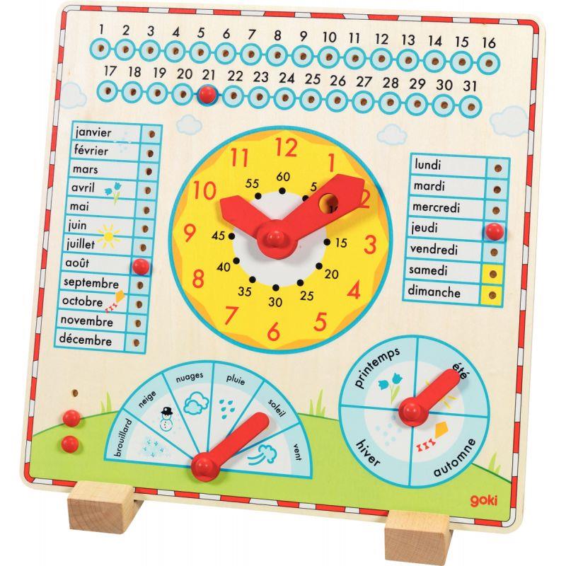 Image de  Calendrier horloge en bois 
