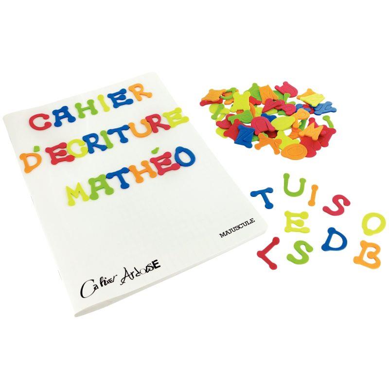 Image de  Sachet de 400 gommettes lettres en mousse de caoutchouc adhésives, couleurs assorties 