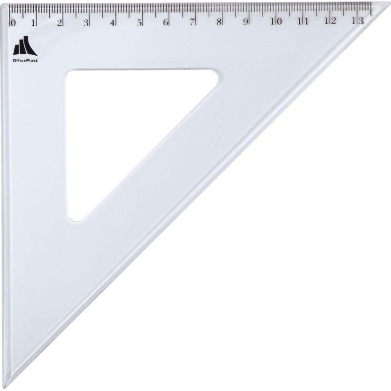 Image de  Equerre cristal graduée, 45° 21 cm 