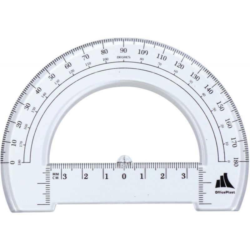 Image de  Rapporteur cristal 180° 12cm 