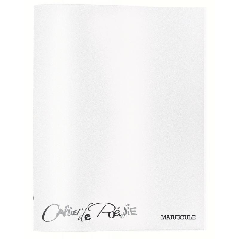 Image de  Cahier de poésie MAJUSCULE, piqûre 96 pages, format A4, seyès/uni 90g, couverture PP incolore 