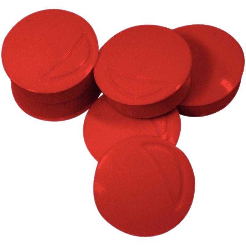 Image de  Blister de 6 punaises magnétiques, diamètre 22 mm rouge 