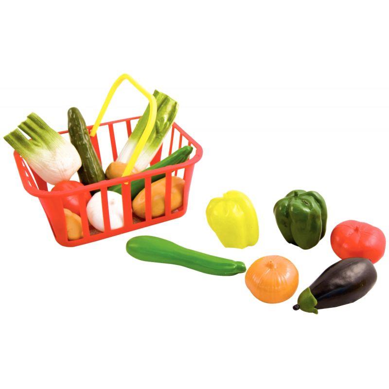 Image de  Panier de 15 légumes en plastique assortis, taille réelle 