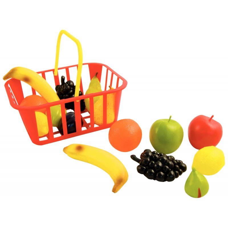 Image de  Panier de 15 fruits en plastique assortis, taille réelle 