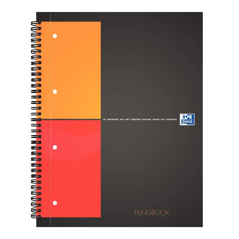 Image de  Cahier à reliure intégrale FILINGBOOK format A4+ quadrillé 5x5, 200 pages perforées 