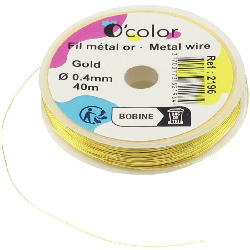 Image de  Bobine 40 m de fil laiton. diamètre 0,4 mm 