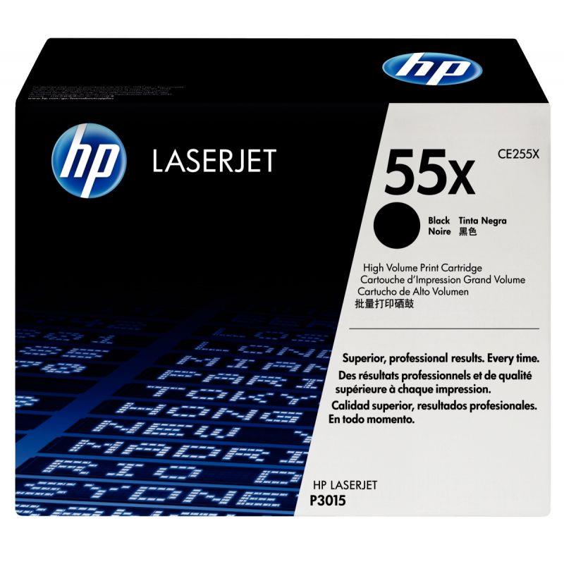 Image de  HP 55X toner noir grande capacité authentique (CE255X) 
