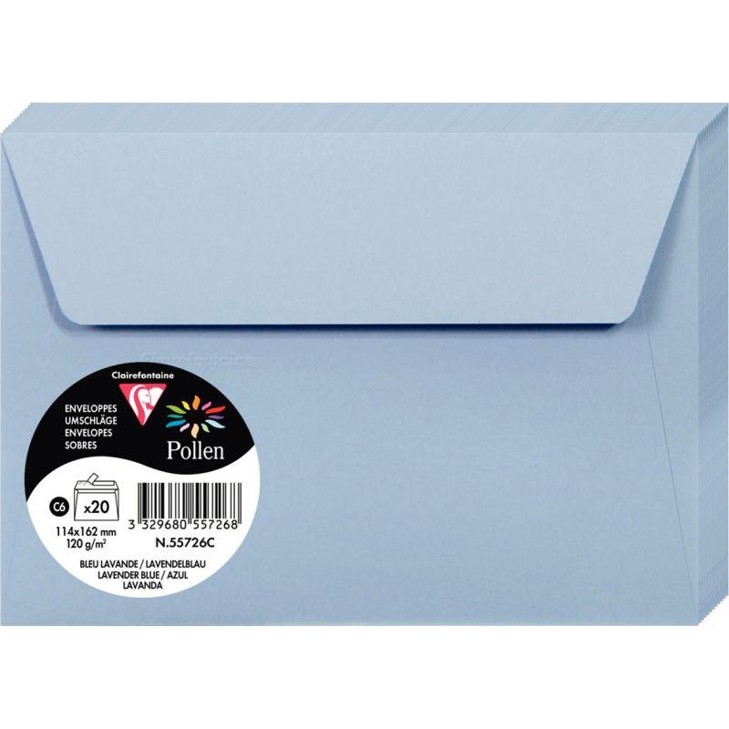 Image de  Paquet de 20 enveloppes Pollen 114x162mm 120g lavande 