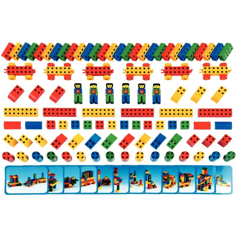 Image de  Set MANETICO Junior 98 pièces + 12 fiches modèles 